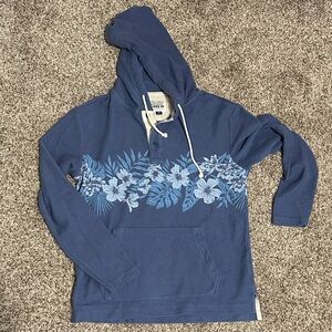 American Eagle Outfitters Blue Button-Up Hoodie 100%cotton Small